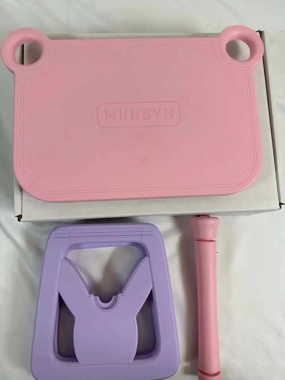 MUNBYN Hot Pink & Purple Label Roll Holder